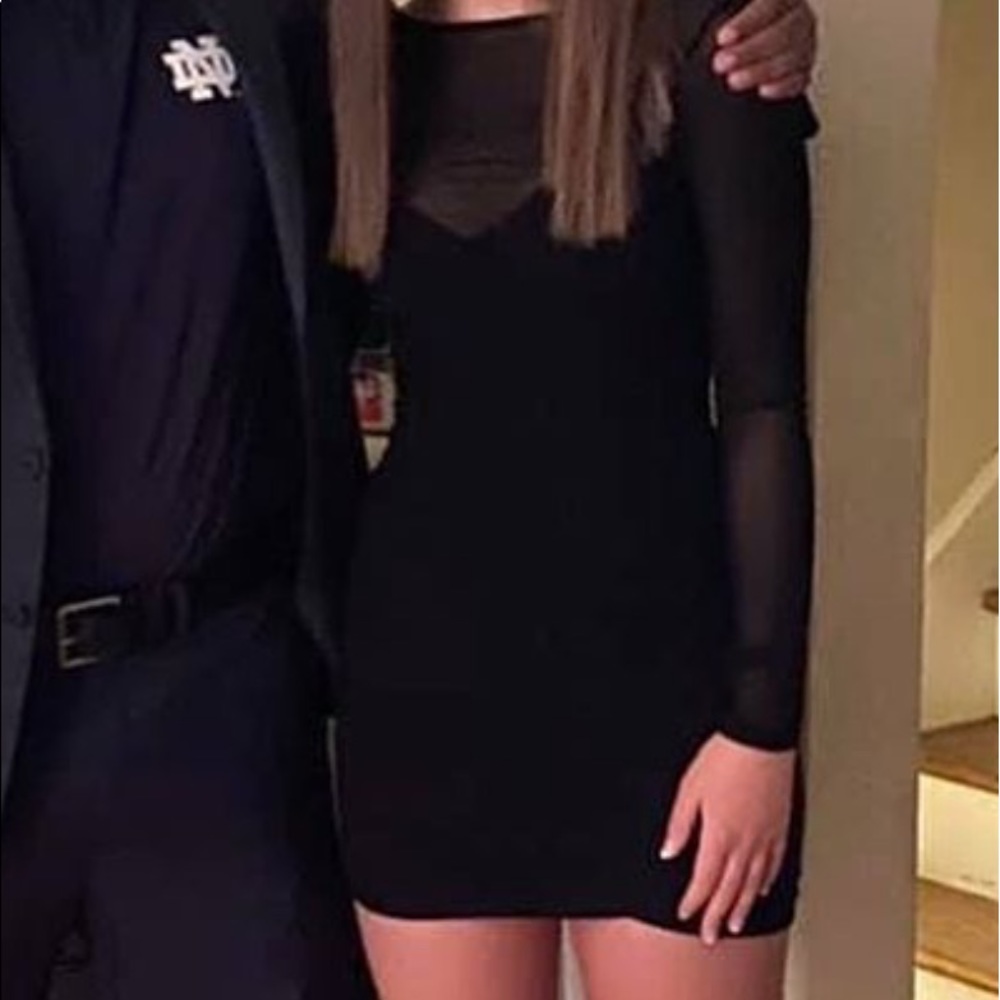 black mesh dress